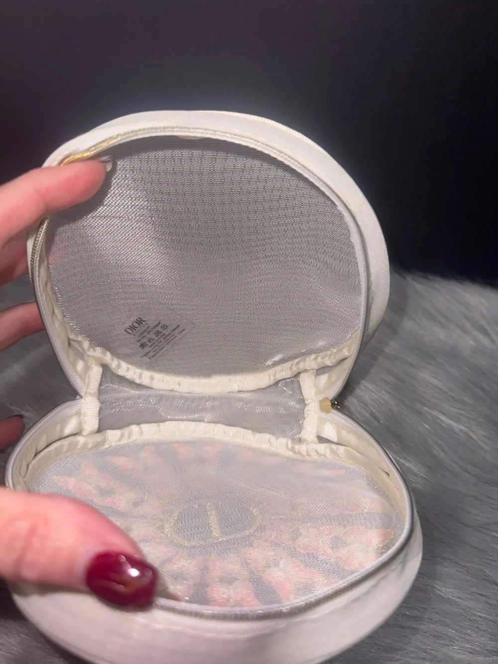 Dior Round Cosmetic Pouch~NIB